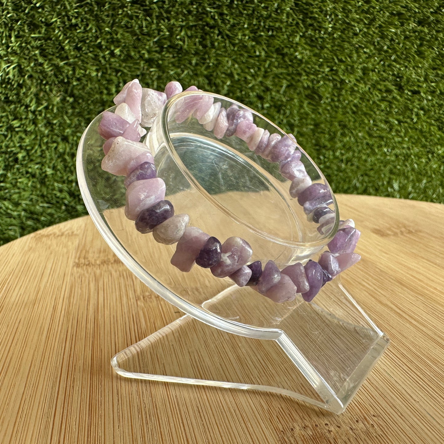 Serenity and Balance: Lepidolite Chip Bracelet