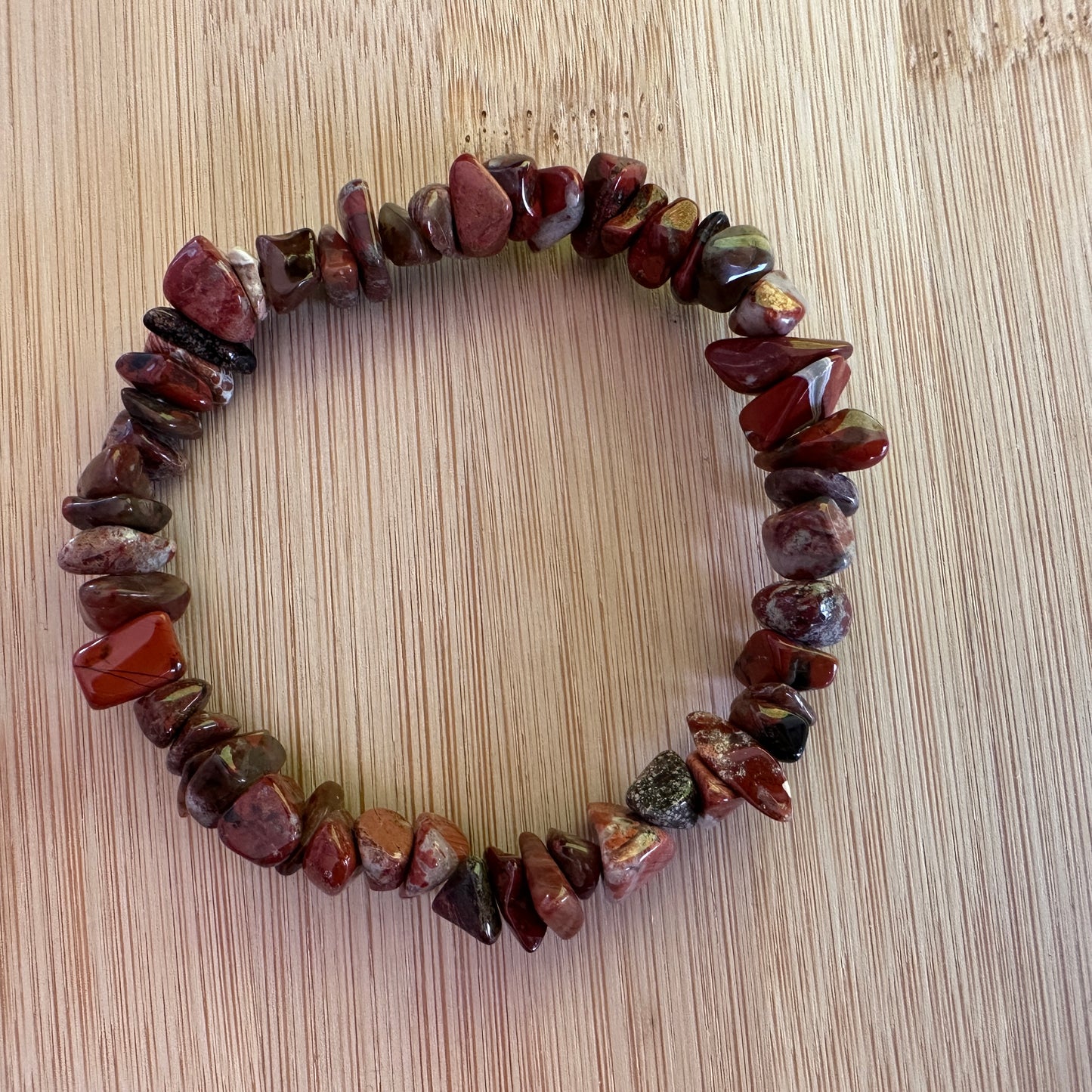 Empower Your Spirit with Red Jasper Chip Bracelet