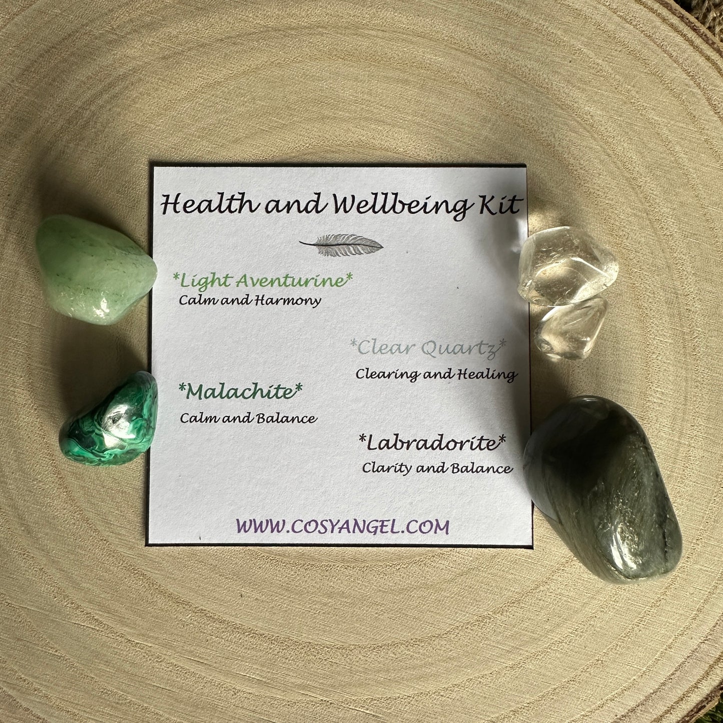 Health and Wellbeing Crystal Kit in Organza Bag