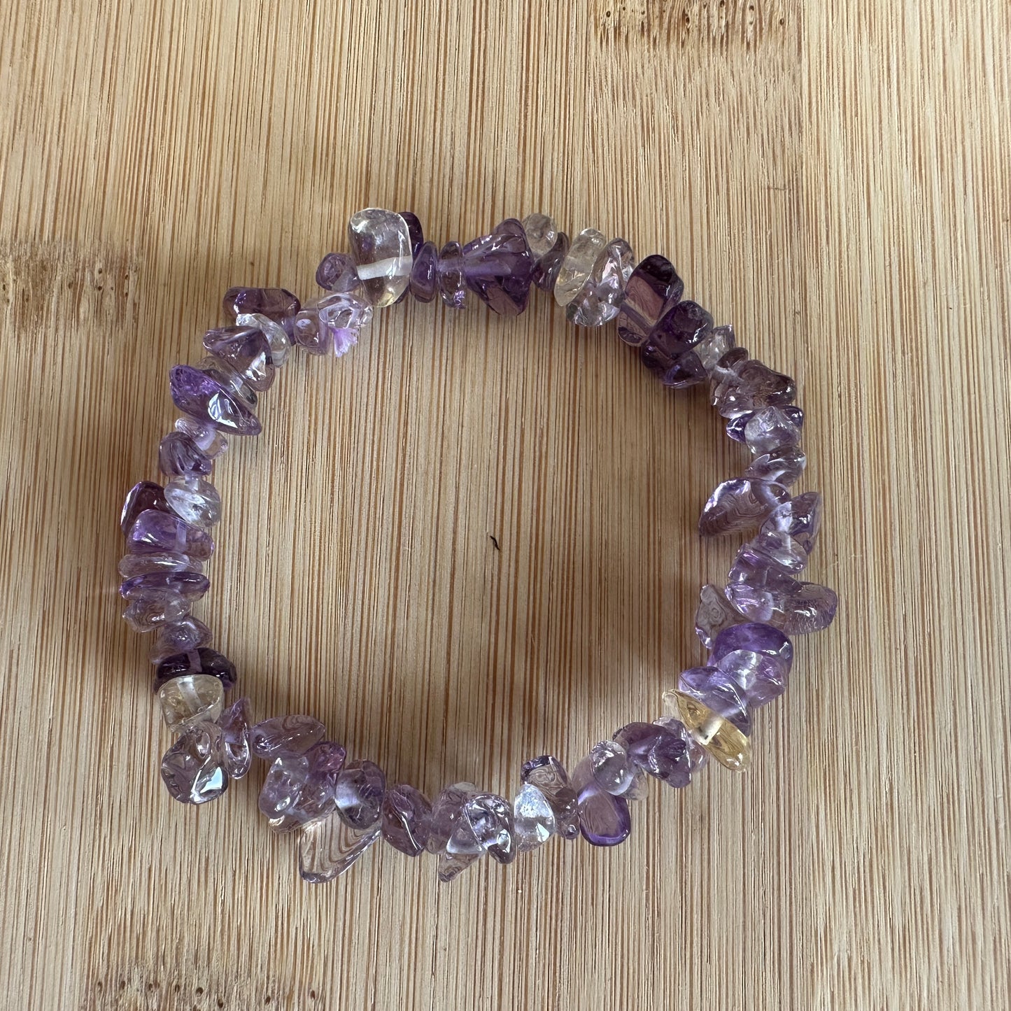 Ametrine Harmony Chip Bracelet with Affirmation