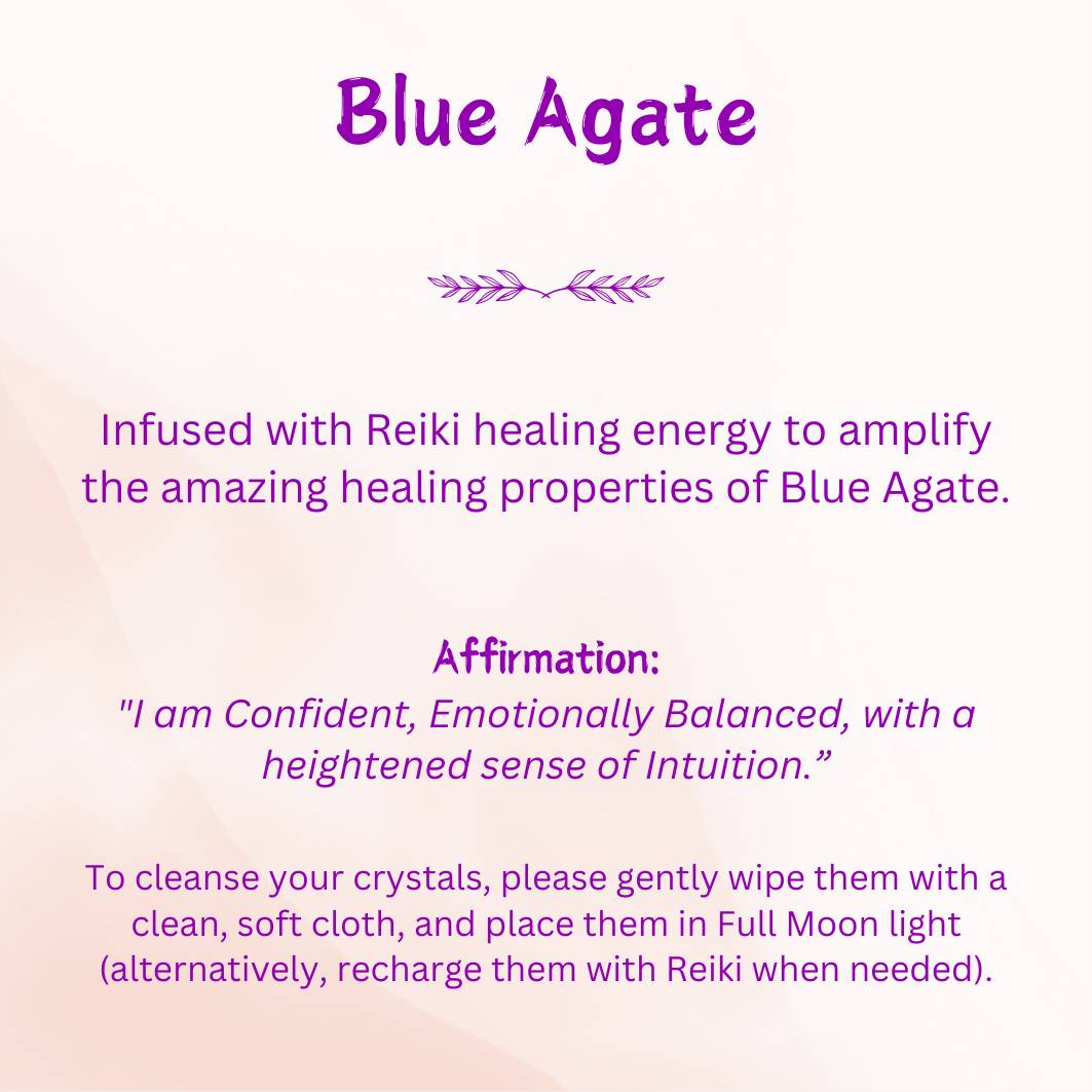 Agate Ends - Blue (Reiki charged)