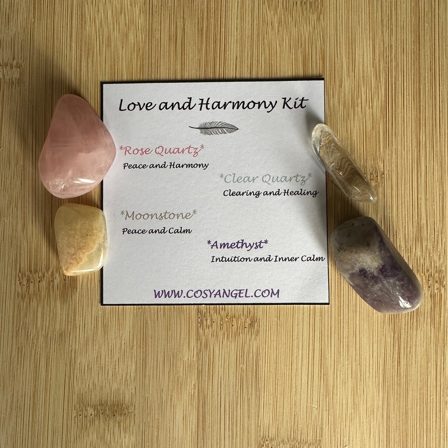 Love and Harmony Crystal Kit in Organza Bag