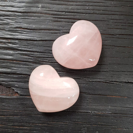 Rose Quartz Heart 35x35x9mm (Reiki charged)